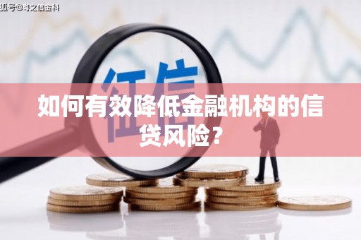 琅琊如何有效降低金融机构的信贷风险？