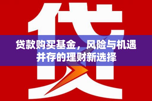 琅琊贷款购买基金，风险与机遇并存的理财新选择