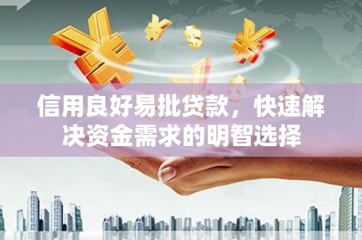 琅琊信用良好易批贷款，快速解决资金需求的明智选择