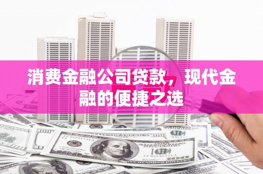 琅琊消费金融公司贷款，现代金融的便捷之选