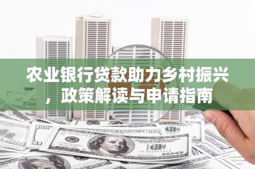 琅琊农业银行贷款助力乡村振兴，政策解读与申请指南