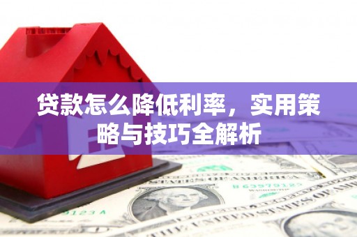 琅琊贷款怎么降低利率，实用策略与技巧全解析